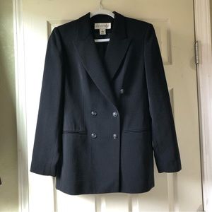 Jones New York pinstriped double breasted blazer